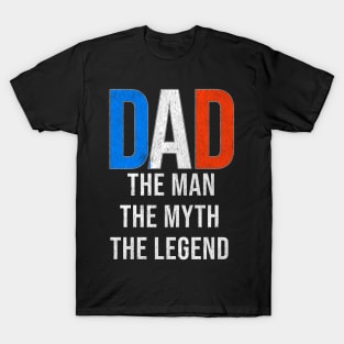 French Dad The Man The Myth The Legend - Gift for French Dad With Roots From French T-Shirt